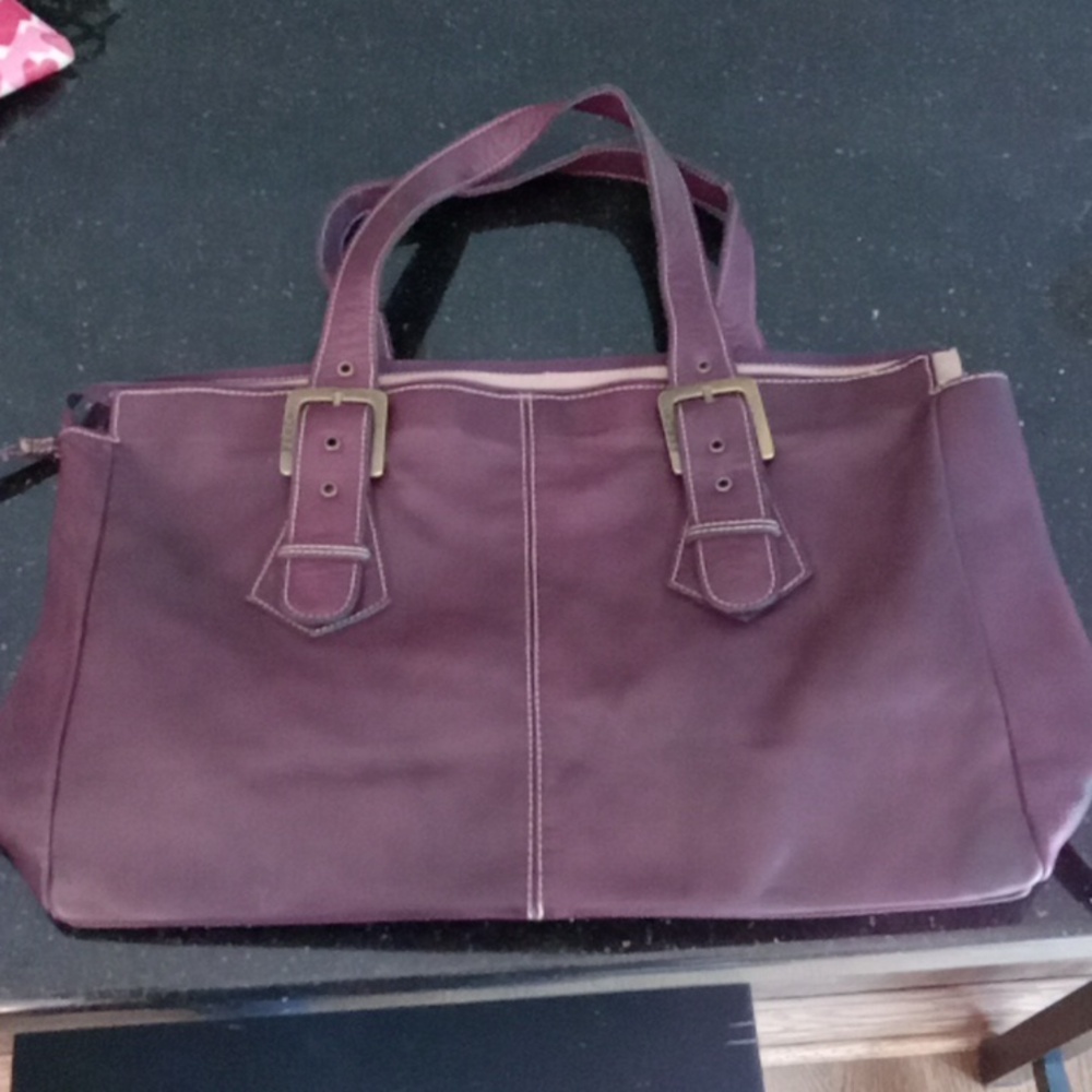 FERCHI Burgandy Leather Tote